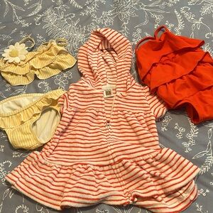 Baby girl bathing suit bundle